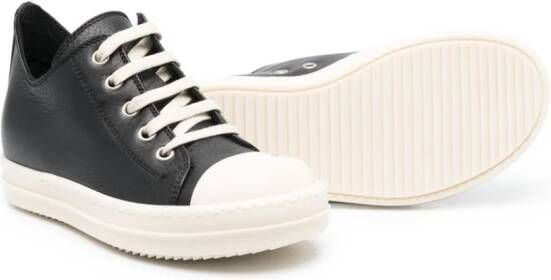 Rick Owens Kids lace-up leather sneakers Black