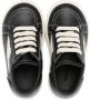 Rick Owens Kids panelled-design leather sneakers Black - Thumbnail 3