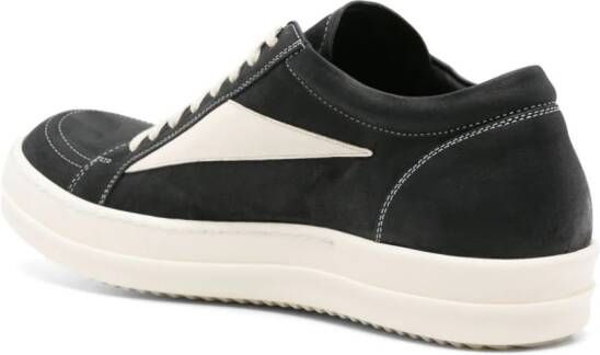 Rick Owens lace-up leather sneakers Black