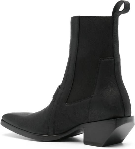Rick Owens leather ankle-boots Black