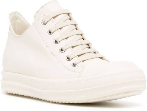 Rick Owens leather lace-up high-top sneakers White