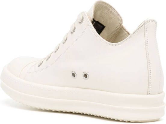 Rick Owens leather lace-up high-top sneakers White