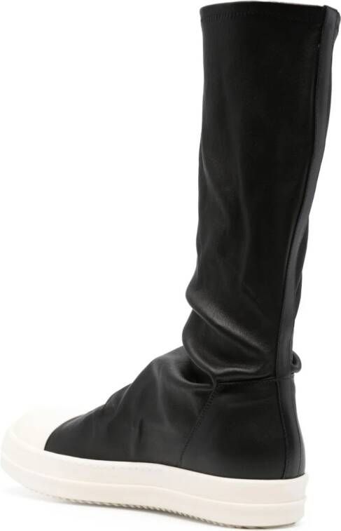 Rick Owens leather stocking sneakers Black