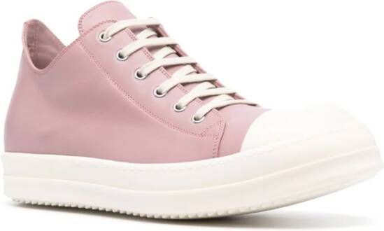 Rick Owens Lido leather low-top sneakers Pink