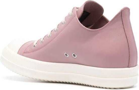 Rick Owens Lido leather low-top sneakers Pink