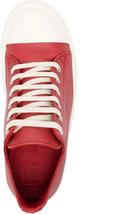 Rick Owens Lido mid-top sneakers Red