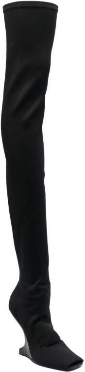 Rick Owens Lilies Cantilever 11 thigh-high boots Black