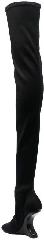 Rick Owens Lilies Cantilever 11 thigh-high boots Black