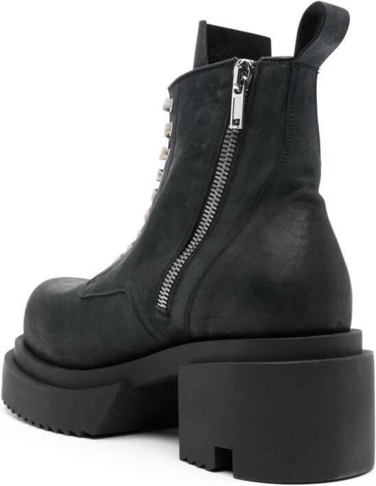 Rick Owens Low Army Bogun 80mm leather boots Black
