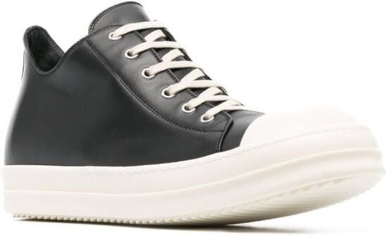 Rick Owens low-top leather sneakers Black