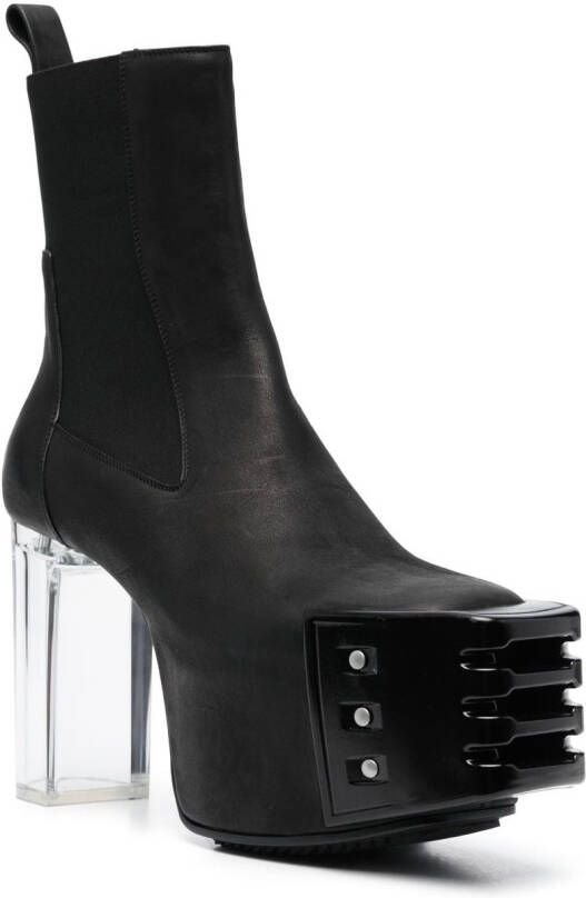 Rick Owens Luxor Grilled 130mm ankle boots Black