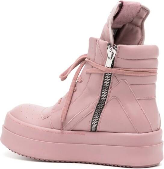 Rick Owens Mega Bumper Geobasket leather sneakers Pink
