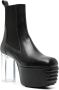 Rick Owens Minimal Grill 120mm leather boots Black - Thumbnail 2