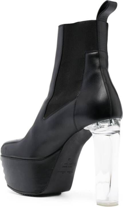 Rick Owens Minimal Grill Beatle 145mm ankle boots Black