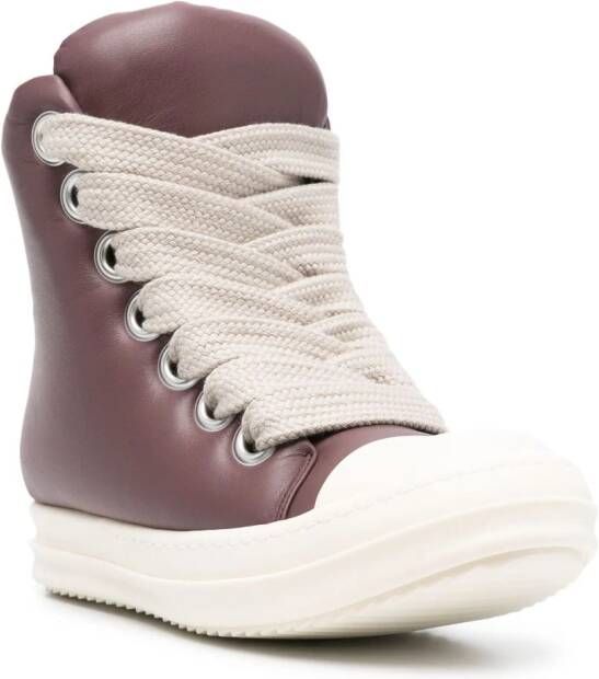 Rick Owens padded lace-up sneakers Purple