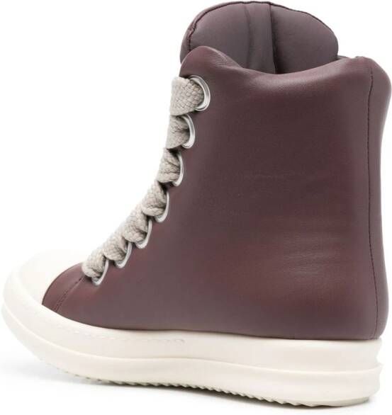 Rick Owens padded lace-up sneakers Purple