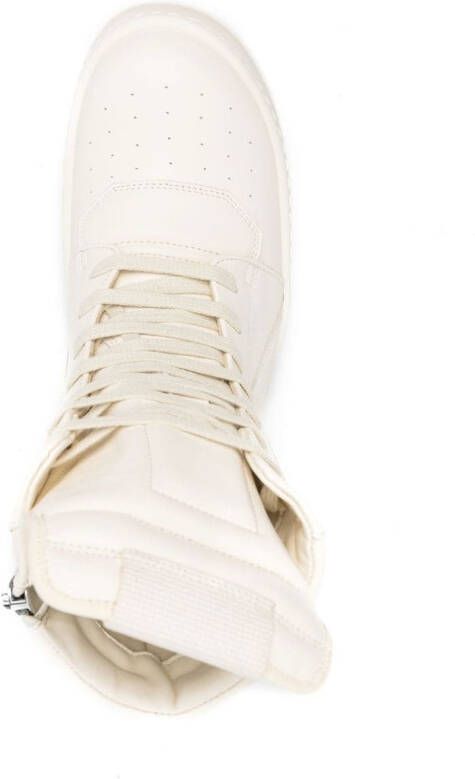Rick Owens panelled high-top sneakers Neutrals