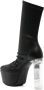 Rick Owens peep-toe leather mid-calf boots Black - Thumbnail 3