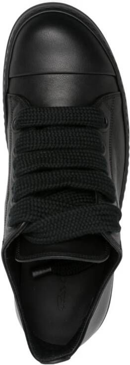 Rick Owens round-toe leather sneakers Black