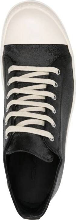 Rick Owens rubber-toecap leather sneakers Black