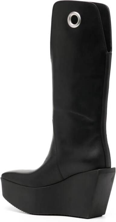 Rick Owens Sliver 110mm leather boots Black