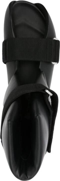 Rick Owens Splint open-toe leather boots Black