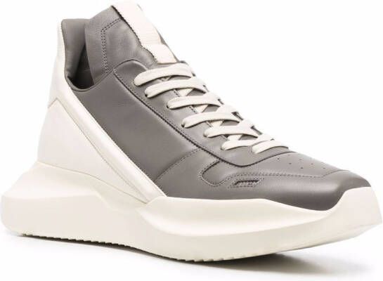 Rick Owens two-tone low-top sneakers Grey