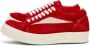 Rick Owens Vintage lace-up leather sneakers Red - Thumbnail 4