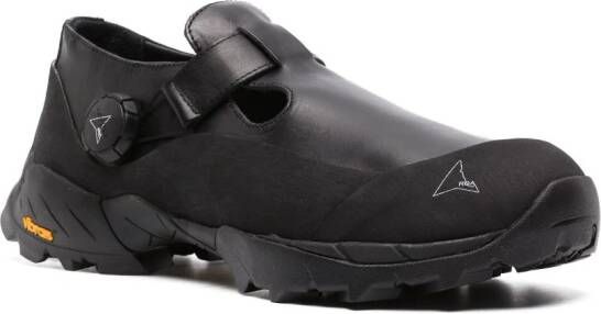ROA Mary Jane leather loafers Black