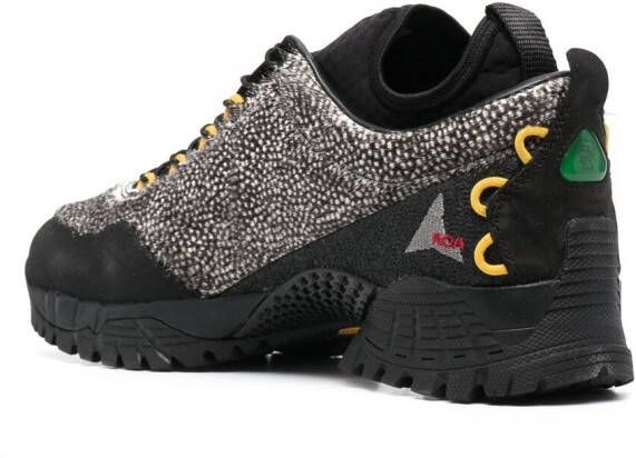 ROA textured drawstring-fastening sneakers Black