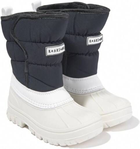 Roarsome logo-appliqué quilted snow boots Black