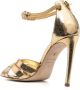 Roberto Cavalli 112mm crystal-embellished leather sandals Gold - Thumbnail 3