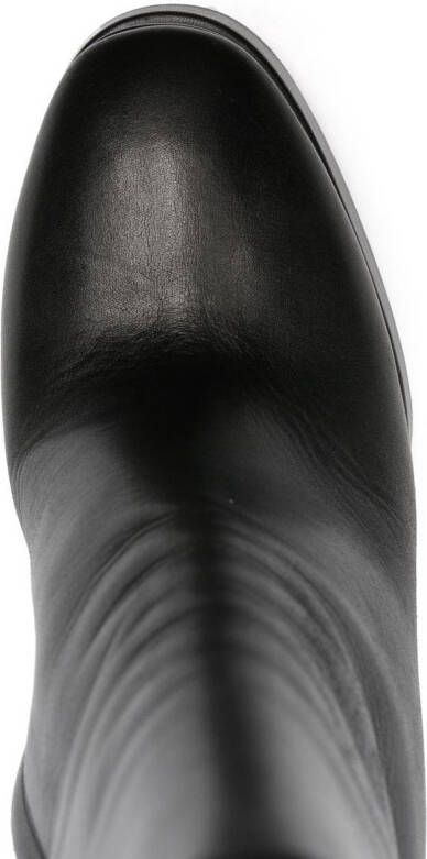 Roberto Cavalli 153mm leather platform boots Black
