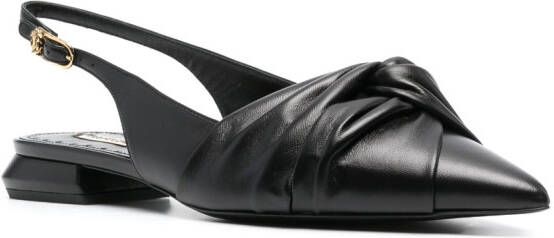 Roberto Cavalli 25mm low-block heel ballerinas Black
