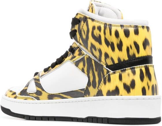 Roberto Cavalli animal-print hi-top basketball sneakers White