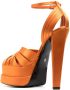 Roberto Cavalli caged leather platform sandals Orange - Thumbnail 3
