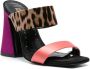 Roberto Cavalli contrasting panel sculpted-heel sandals Brown - Thumbnail 2