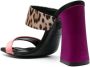 Roberto Cavalli contrasting panel sculpted-heel sandals Brown - Thumbnail 3