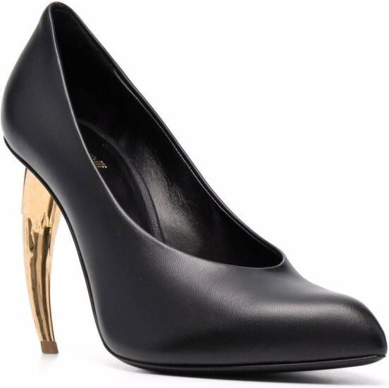 Roberto Cavalli curved-heel pointed pumps Black