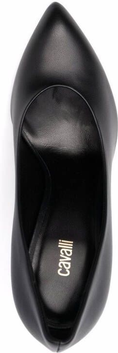 Roberto Cavalli curved-heel pointed pumps Black