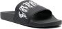 Roberto Cavalli gothic logo-print slides Black - Thumbnail 2