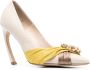 Roberto Cavalli grapes-charm Tiger-Tooth slingback pumps Neutrals - Thumbnail 2