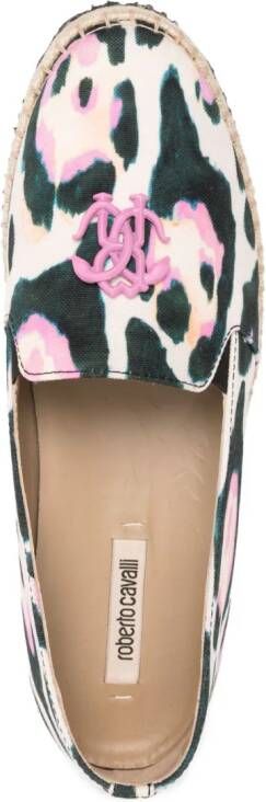 Roberto Cavalli graphic-print cotton espadrilles White
