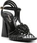 Roberto Cavalli interwoven-straps leather sandals Black - Thumbnail 2