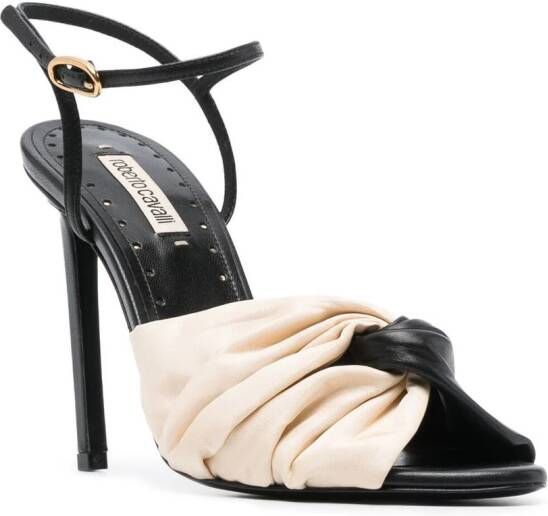 Roberto Cavalli knot-detail stiletto heels Neutrals