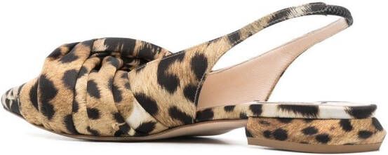 Roberto Cavalli knotted slingback pumps Brown