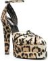 Roberto Cavalli leopard-print caged platform sandals Neutrals - Thumbnail 2