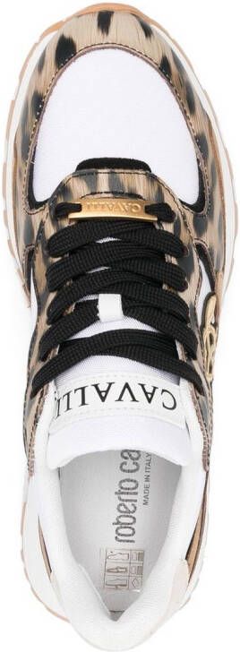 Roberto Cavalli leopard-print low-top sneakers White