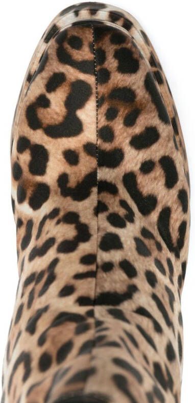 Roberto Cavalli leopard-print platform booties Neutrals