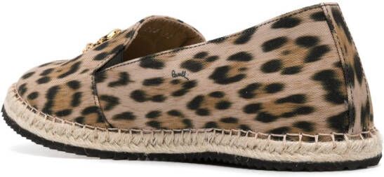 Roberto Cavalli logo-plaque animal-print espadrilles Neutrals